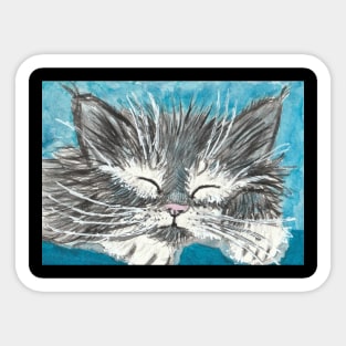 Fluffy kitten cat Sticker